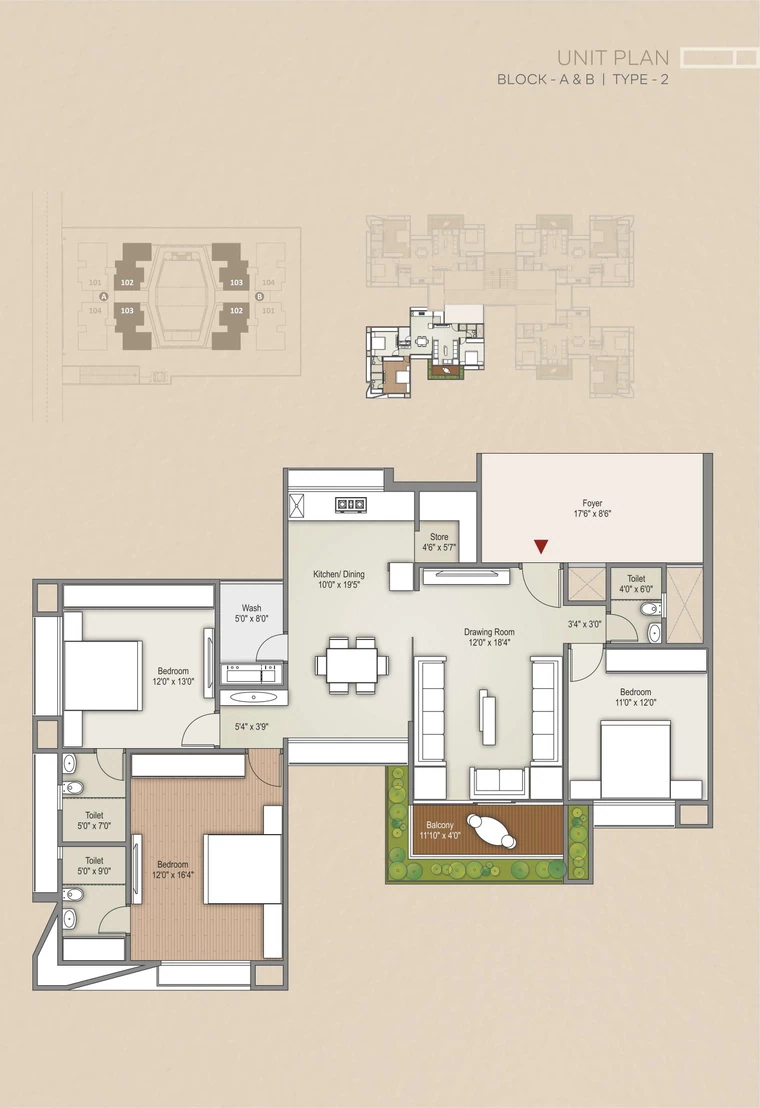 Unit Plan Block-A&B Type-2